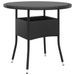 Mobilier de bistro de jardin 5 pcs Résine tressée Noir - Photo n°6