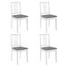 Mobilier de salle à manger 5 pcs MDF Blanc - Photo n°5