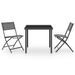 Mobilier de salle à manger d'extérieur 3 pcs Acier - Photo n°1