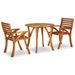 Mobilier de salle à manger de jardin 3 pcs Bois d'acacia solide - Photo n°1