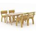 Mobilier de salle à manger de jardin 4 pcs Bois de pin imprégné - Photo n°1