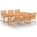 Mobilier de salle à manger de jardin 7 pcs Bois d'acacia solide 7 - Photo n°1