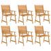 Mobilier de salle à manger de jardin 7 pcs Bois d'acacia solide 7 - Photo n°3