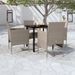 Mobilier de salle à manger de jardin coussins 5 pcs Beige/noir - Photo n°1