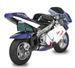 Moto de course électrique 1000W Racing bleu - Photo n°6