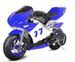 Moto de course PS77 49cc bleu - Photo n°1