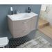 ONDE Meuble de Salle de bain simple vasque L 90cm - Taupe brillant - Photo n°4