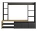 OREGON Meuble TV 3 portes basses - Décor Chene et noir - L 196,6 x P 39,5 x H 153,3 cm - Photo n°1