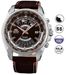 Orient Multi Year Gmt Chrono Worldtime - Automatic - Complex Calendar (day, Date, Month, Year) - S/s Case - Brown Leather Strap - Brown Dial - Silver/brown Inner Bezel - Mineral Glass - Wr 100m - FEU0B004TH - Photo n°1