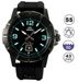 Orient Quartz Sport - Black Ip - Black Rubber Strap - Green Index - 43mm FUNE9008B0 - Photo n°1