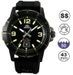 Orient Quartz Sport - Black Ip - Black Rubber Strap - Yellow Index - 43mm FUNE900BB0 - Photo n°1