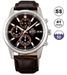 Orient Sporty Quartz Chrono - S/s Case - Brown Leather Strap - Black Dial - Gold Hands - 41mm FKU00005T0 - Photo n°1