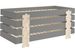 Pack de 4 lits empilables pin massif gris et bois clair Valentino 90x200 cm - Photo n°1
