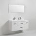 PACOME Salle de bain complete simple vasque L 120 cm - Blanc brillant - Photo n°2