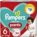 PAMPERS Baby-Dry Pants Taille 6 - 34 Couches-culottes - Photo n°1
