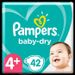 Pampers Baby-Dry Taille 4+, 42 Couches - Photo n°1