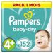 PAMPERS Baby Dry Taille 4+ - 9 a 18kg - 152 couches - Format pack 1 mois - Photo n°1