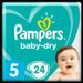 Pampers Baby-Dry Taille 5, 24 Couches - Photo n°1