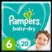 Pampers Baby-Dry Taille 6, 20 Couches - Photo n°1