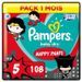 PAMPERS Couches-culottes Baby-Dry Pants Taille 5 - 27 culottes - Pack 1 Mois - Photo n°1
