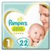 PAMPERS Premium Protection New Baby - Taille 1 - 2 a 5Kg - 22 couches - Photo n°1