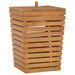 Panier à linge 30x30x45 cm Bois de teck massif - Photo n°1