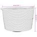 Panier à linge beige et blanc Ø60x36 cm coton - Photo n°9