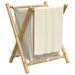 Panier à linge blanc crème 45x55x63,5 cm bambou - Photo n°6