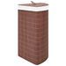 Panier à linge d'angle Bambou Marron 60 L - Photo n°5