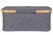 Panier à Linge NOTO 38 cm – Bambou et polyester gris - Photo n°1