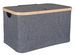 Panier à Linge NOTO 45 cm – Bambou et polyester gris - Photo n°1