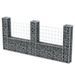 Panier de gabion en forme de U Acier galvanisé 240x20x100 cm - Photo n°3