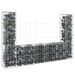 Panier de gabion en forme de U avec 2 poteaux Fer 140x20x100 cm - Photo n°1