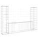 Panier de gabion en forme de U avec 2 poteaux Fer 140x20x100 cm - Photo n°2