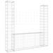 Panier de gabion en forme de U avec 2 poteaux Fer 140x20x150 cm - Photo n°2