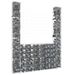 Panier de gabion en forme de U avec 2 poteaux Fer 140x20x200 cm - Photo n°1