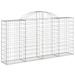 Paniers à gabions arqués 10 pcs 200x30x100/120 cm Fer galvanisé - Photo n°3