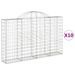 Paniers à gabions arqués 10 pcs 200x30x120/140 cm Fer galvanisé - Photo n°2