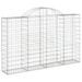 Paniers à gabions arqués 10 pcs 200x30x120/140 cm Fer galvanisé - Photo n°3