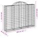 Paniers à gabions arqués 10 pcs 200x30x140/160 cm Fer galvanisé - Photo n°6