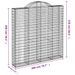 Paniers à gabions arqués 10 pcs 200x30x200/220 cm fer galvanisé - Photo n°6