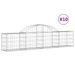 Paniers à gabions arqués 10 pcs 200x30x40/60 cm Fer galvanisé - Photo n°2