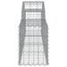 Paniers à gabions arqués 10 pcs 200x30x40/60 cm Fer galvanisé - Photo n°5