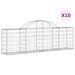 Paniers à gabions arqués 10 pcs 200x30x60/80 cm Fer galvanisé - Photo n°2