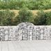 Paniers à gabions arqués 10 pcs 200x30x80/100 cm Fer galvanisé - Photo n°1