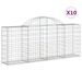 Paniers à gabions arqués 10 pcs 200x30x80/100 cm Fer galvanisé - Photo n°2