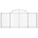 Paniers à gabions arqués 10 pcs 200x30x80/100 cm Fer galvanisé - Photo n°4