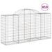 Paniers à gabions arqués 10 pcs 200x50x100/120 cm fer galvanisé - Photo n°2