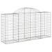 Paniers à gabions arqués 10 pcs 200x50x100/120 cm fer galvanisé - Photo n°3