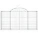 Paniers à gabions arqués 10 pcs 200x50x100/120 cm fer galvanisé - Photo n°4